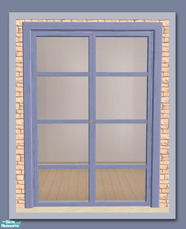 Sims 2 — Chamonix French Door - Blue by Shakeshaft — Part of a new mesh set of 2 new doors and a window, set includes