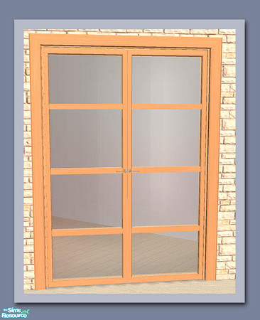 Sims 2 — Chamonix French Door - Diagonal Mesh by Shakeshaft — Part of a new mesh set of 2 new doors and a window, set