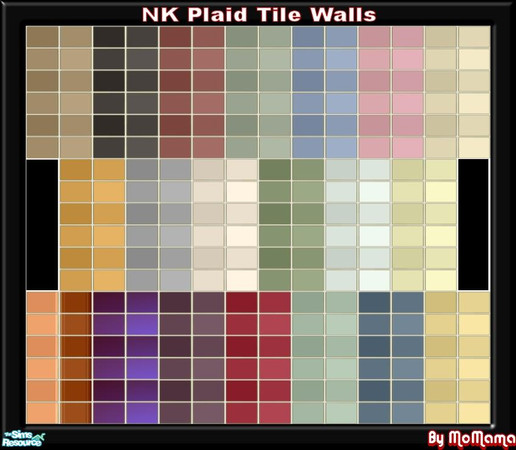 Sims 2 — NK Plaid Tile Walls by MoMama — These plaid tile walls and the matching floors are geat for kitchen or bath or