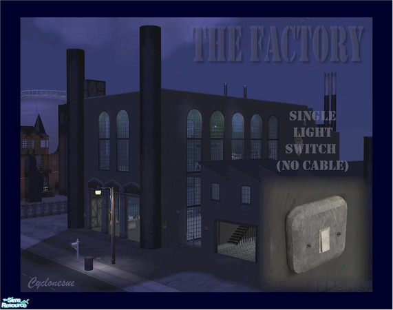 Sims 2 — Single Light Switch (no cable) by Cyclonesue — A simple light switch - no cable running from it (found under