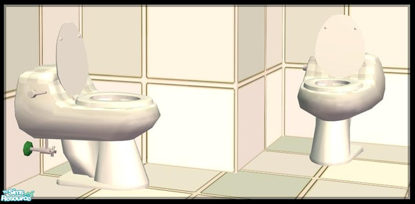 Sims 2 — NK PI Toilets - Pale Green by MoMama — A Pale Green toilet with a plaid topside for a look of simple elegance.