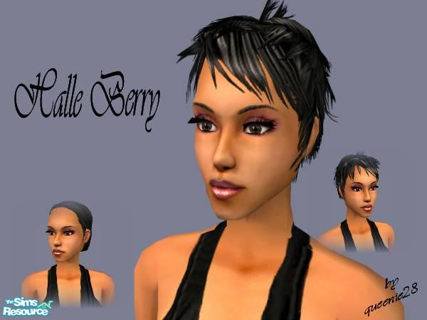 Sims 2 — Halle Berry by queenie28 — My version of the beautiful actress. All custom makeup is by helaene. Everything else