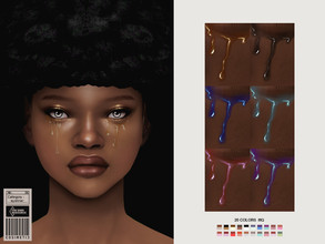 Sims 4 — Gold Tears | Eyeliner N36  by cosimetic — - All genders and from teen to elder. - 20 Swatches. - Custom