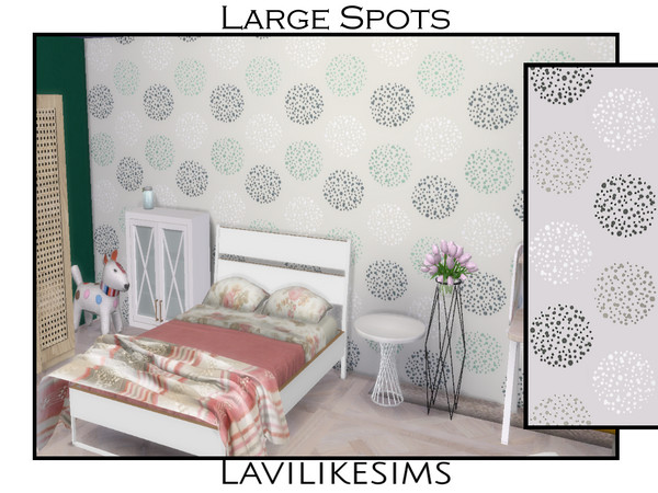 Sims 4 — Large Spots by lavilikesims — several large dots made of dots in 7 colours in 6 shades base game friendly
