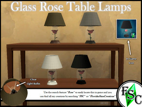 Sims 4 — Glass Globe Rose Table Lamp by FloridaySimsCreations — Glass Globe Rose Table Lamp that can be placed on any