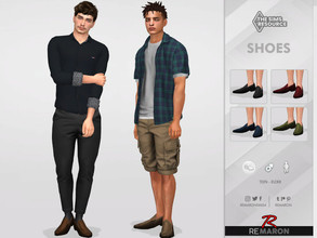 Sims 4 — Leather Shoes for male Sim 01 by remaron — Leather shoes for YA Male in The Sims 4 File name: