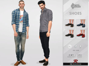 Sims 4 — Leather Shoes for male Sim 02 by remaron — Leather shoes for YA Male in The Sims 4 File name: