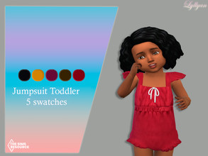 Sims 4 — Jumpsuit Toddler Amanda  by LYLLYAN — Jumpsuit toddler in 5 swatches.