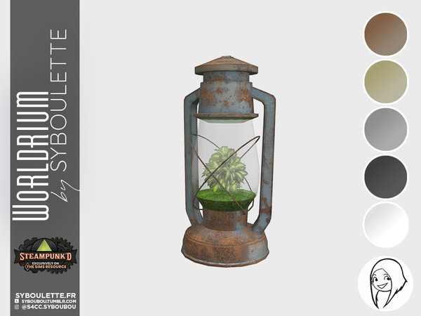 Sims 4 — Worldrium - Lantern terrarium by Syboubou — This is a cute old oil lantern converted into a terrarium !