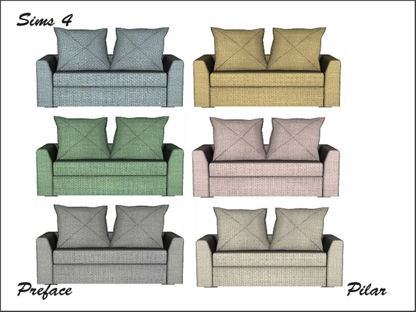 Sims 4 — Preface LoveSeatRecolor by Pilar — Preface LoveSeatRecolor