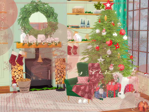 Sims 4 — Teresa set by Ylka by Ylka — This is a set of Christmas decorations. The set includes: 1) Gnome 1 - has 4 colors