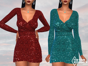 Sims 4 — Sequin Formal Party Dresses by saliwa — Sequin Formal Party Dresses 4 colours By Saliwa