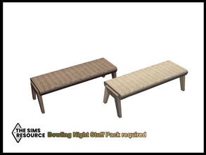 Sims 4 — Back To Nature Rattan Ottoman by seimar8 — Maxis match rattan ottoman Bowling Night Stuff Pack required