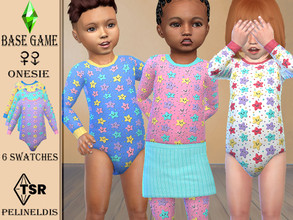 Sims 4 — Smiling Stars Onesie by Pelineldis — A cute onesie with smiling stars for toddler boys an girls in six color