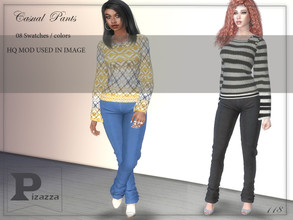 Sims 4 — Casual Pants by pizazz — Casual Pants for your ladies' sims. Sims 4 games. . Make it your own style! The sweat