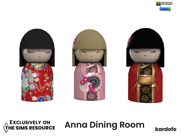 Sims 4 — Anna Dining Room_Doll by kardofe — kimmidoll doll, decorative, in three different options