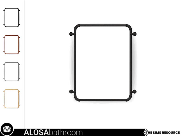 Sims 4 — Steampunked - Alosa Wall Mirror by wondymoon — - Alosa Bathroom - Wall Mirror - Wondymoon|TSR - Creations'2022