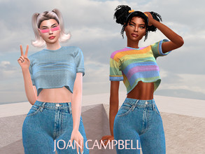 Sims 4 — Valentina Cop Top by Joan_Campbell_Beauty_ — 16 swatches Custom thumbnail Original mesh Hq compatible