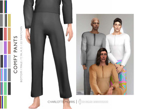 Sims 4 — Comfy Pants by Charlotte_Morris — Men's Comfy Pants 22 swatches Masculine Teen, Young Adult, Adult, Elder New