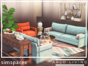 Sims 4 — Arlo Living [Patreon early access] by simspaces — A little bohemian, a little funky, the Arlo Living set brings