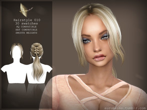 Sims 4 — Ponytail Hairstyle 010 by AurumMusik — Big thanks to DarkNighTt for help! Go and download his amazing CC: