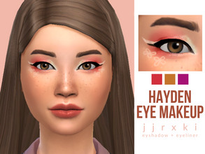 Sims 4 — Hayden Eye Makeup Set by jjrxki — Has both eyeliner and eyeshadow in the zip file. Please excuse the typo in the