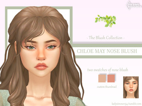 Sims 4 — Chloe May Nose Blush by LadySimmer94 — PLEASE READ CREATOR NOTES BEFORE COMMENTING BGC 2 swatches Custom