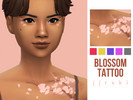 Sims 4 — Blossom Tattoo by jjrxki — A glowy, fantasy-esque tattoo with five different swatches! Compatible for both male