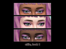 Sims 4 — [cccuro] curo's basics - ellie by curo — pinky purpley glittery based on a friends go to eye look! :) 