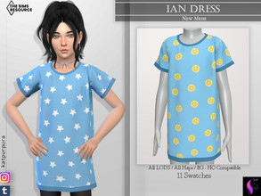 Sims 4 — Ian Dress by KaTPurpura — Short flannel style dress, very fresh and sporty, for the warmest temperatures