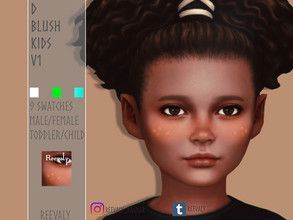 Sims 4 — D Blush Kids V1 by Reevaly — 9 Swatches. Toddler to Child. Male and Female. Base Game compatible. Please do not