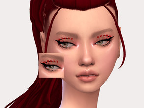 Sims 4 — Heart Lights Eyeliner by Sagittariah — base game compatible 5 swatch properly tagged enabled for all occults