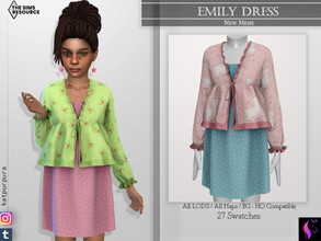 Sims 4 — Emily Dress by KaTPurpura — Nice plain dress with a long sleeved vest fitted with a ribbon