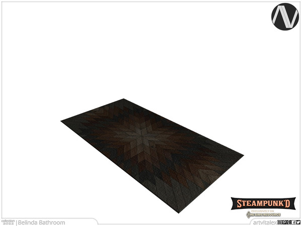 Sims 4 — Steampunked | Belinda Rug by ArtVitalex — Bathroom Collection | All rights reserved | Belong to 2022