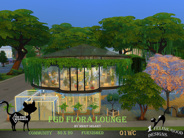Sims 4 — FGD Flora Lounge by Merit_Selket — Get together and meet old and new friends at the Flora lounge in Willow Creek