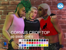 Sims 4 — Corvus Crop Top (spa day needed) by ItsCara00 by ItsCara00 — A recolor of the crop top from spa day with 40
