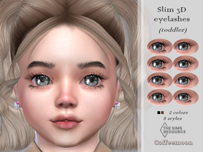 Sims 4 — Slim eyelashes (all ages) by coffeemoon — Glasses category 19 (teen-elder), 14 (child), 8 (toddler) styles 2