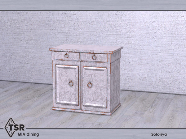 Sims 4 — Mia Dining. Hallway Table by soloriya — Wooden hallway table. Part of Mia Dining set. 1 color variation.