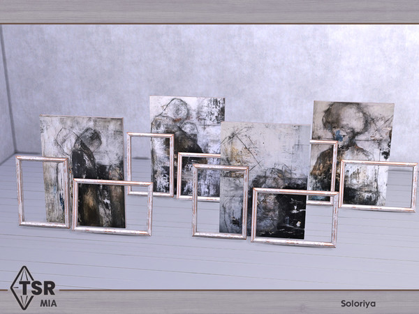 Sims 4 — Mia. Painting by soloriya — Painting and frames in one mesh. Part of Mia set. 4 color variations. Category: