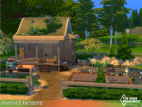 Sims 4 — Averil Chestere / No CC by nolcanol — Averil Chestere is a lovely home with a pond where you can fish. The house