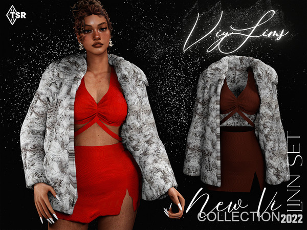 Sims 4 — New VI Collection - Linn Set by Viy_Sims — Happy New Year!! New Mesh 12 Colors Compatible with HQ mode Low Poly