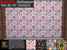 Sims 4 — Marvel Wallpaper Set by TwistedFoil95 — [KCD] Marvel Wallpaper Set, This set contain 4 recolor Marvel wallpaper