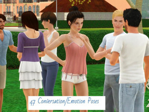 Sims 3 — Conversation/Emotion Poses by jessesue2 — 47 conversation and emotion poses. I've tried to cover neutral faces,