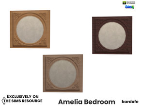 Sims 4 — kardofe_Amelia Bedroom_Mirror by kardofe — Wall mirror, with carved wooden frame, in three colour options