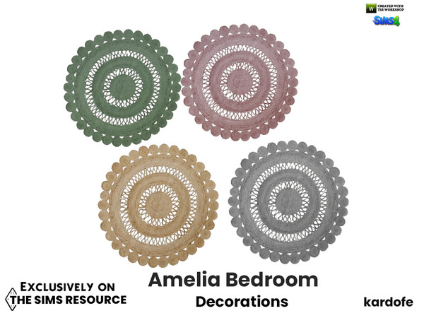 Sims 4 — kardofe_Amelia Bedroom_Rug by kardofe — Natural fibre carpet in four colour options
