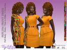 Sims 4 — Peplum Print Dress by TajLibraCreations — Beautiful Peplum Dress with Tribal Print Design for the Teen to Elder