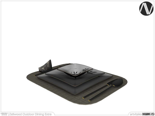 Sims 4 — Zellwood Placemat, Plates, Fork, Knife And Spoon by ArtVitalex — Outdoor And Garden Collection | All rights