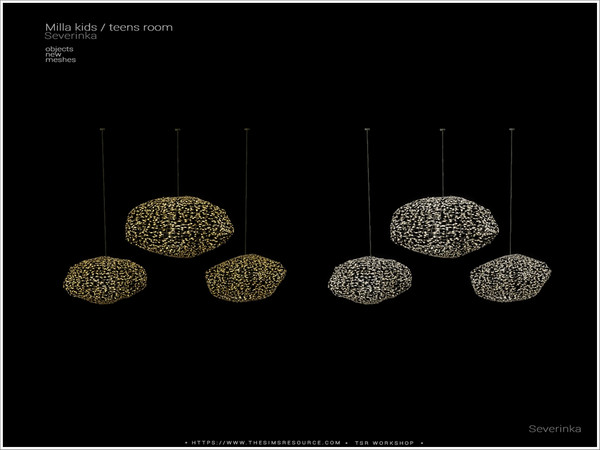 Sims 4 — Milla kidsroom - ceiling decor Clouds by Severinka_ — Ceiling decor Clouds (glows in the dark) From the set