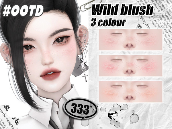 Sims 4 — 333-Wild blush by asan333 — HQ mod compatible custom thumbnail Reuploading to any forum or website is not