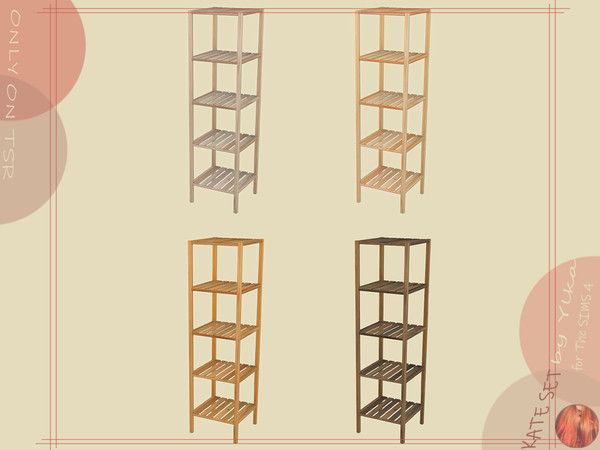 Sims 4 — [SJB] Kate set bathroom shelf by Ylka by Ylka — Has 4 colors. You can see all the colors in the photo above.